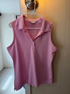 Callaway Pink Sleeveless Polo Tank